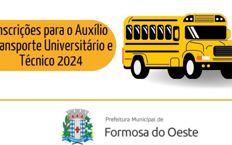 Auxilio Transporte Universitário e Técnico - INSCRIÇÕES 2024
